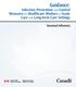 Guidance: Infection Prevention and Control Measures for Healthcare Workers in Acute Care and Long-term Care Settings. Seasonal Influenza