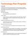 Technology Plan Progress