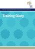 Centre for Community Child Health and Department of General Medicine. Training Diary
