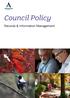Council Policy. Records & Information Management