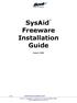 SysAid Freeware Installation Guide