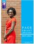 PAGE EDUCATION FOUNDATION P A G E G R A N T APPLICATION 2015-2016. P.O. Box 581254, Minneapolis, MN 55458 www.page-ed.org