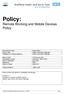 Policy: Remote Working and Mobile Devices Policy