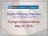 Estate Planning Overview Legal Considerations Seminar. Foreign Service Institute May 20, 2015