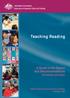 Teaching Reading. A Guide to the Report and Recommendations for Parents and Carers