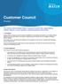 This charter outlines Sydney Water s Customer Council s role, responsibilities, member selection, council operation, meeting procedures and funding.