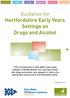 Guidance for Hertfordshire Early Years Settings on Drugs and Alcohol