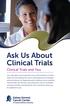 Ask Us About Clinical Trials