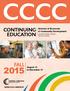 2015 August 15 CONTINUING. Fall. Division of Economic & Community Development. to December 31. www.cccc.edu/ecd