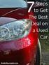 7 Steps to Successfully Buying A Used Vehicle