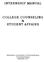INTERNSHIP MANUAL COLLEGE COUNSELING & STUDENT AFFAIRS