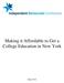 Making it Affordable to Get a College Education in New York