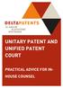 UNITARY PATENT AND UNIFIED PATENT COURT
