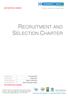 RECRUITMENT AND SELECTION CHARTER