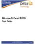 Microsoft Excel 2010 Pivot Tables