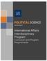 POLITICAL SCIENCE. International Affairs Interdisciplinary Program Curriculum and Program Requirements DEPARTMENT
