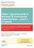 Higher Apprenticeship in Business & Professional Administration - Level 4 (England)