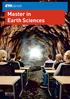 Master in Earth Sciences
