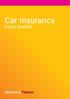 Car Insurance. Policy Booklet