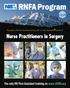 RNFA Program. The peak in RN First Assistant training with a 6 day SutureStar Summit for. Nurse Practitioners in Surgery