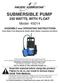 SUBMERSIBLE PUMP 250 WATTS, WITH FLOAT Model 45014