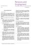 Pensions and Employment