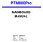PTM800Pro MAINBOARD MANUAL