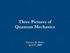 Three Pictures of Quantum Mechanics. Thomas R. Shafer April 17, 2009