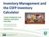 Inventory Management and the CSFP Inventory Calculator