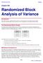 Randomized Block Analysis of Variance