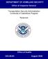 DEPARTMENT OF HOMELAND SECURITY Office of Inspector General. Transportation Security Administration Continuity of Operations Program.