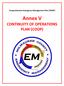 Comprehensive Emergency Management Plan (CEMP) Annex V CONTINUITY OF OPERATIONS PLAN (COOP)