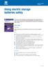 Using electric storage batteries safely