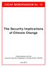 CSCAP MEMORANDUM No. 15 The Security Implications of Climate Change