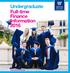 Undergraduate Full-time Finance Information 2016