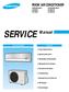SERVICE Manual AIR CONDITIONER INDOOR UNIT SH09BPD SH12BPD OUTDOOR UNIT SH09BPDX SH12BPDX. 1. Product Specifications. 2. Operating Instructions