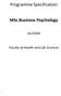 Programme Specification. MSc Business Psychology