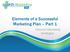 Elements of a Successful Marketing Plan Part 1. Inbound Marketing Strategies