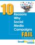 10Reasons Why Social Media Campaigns FAIL. By Melinda Emerson