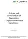 Articles and Memorandum of Association - English convenience translation -