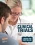 PARTICIPATING IN CLINICAL TRIALS A GUIDE FOR PEOPLE WITH MS