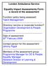 London Ambulance Service Equality Impact Assessments Form: a record of the assessment
