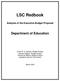 LSC Redbook. Analysis of the Executive Budget Proposal. Department of Education