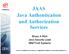 JAAS Java Authentication and Authorization Services