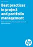 Best practices in project and portfolio management
