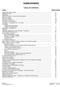 HOMEOWNERS TABLE OF CONTENTS