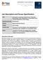 Job Description and Person Specification