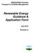 Renewable Energy Guidance & Application Form