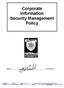 Corporate Information Security Management Policy