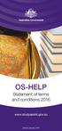 OS-HELP. Statement of terms and conditions 2016. www.studyassist.gov.au